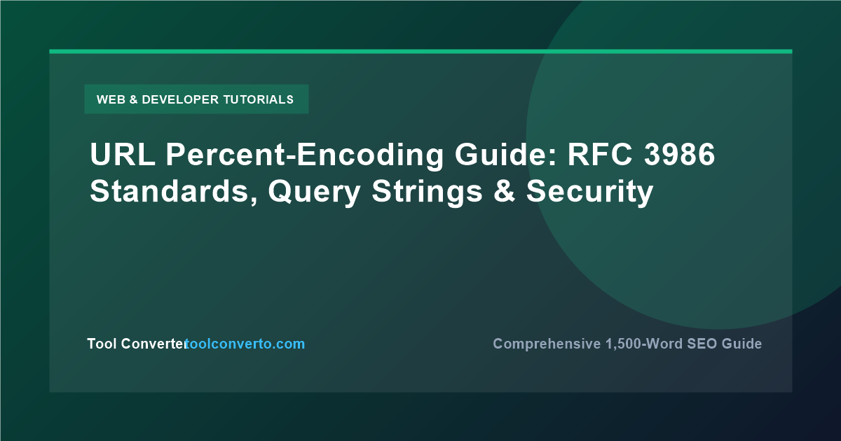 URL Percent-Encoding Guide: RFC 3986 Standards, Query Strings & Security